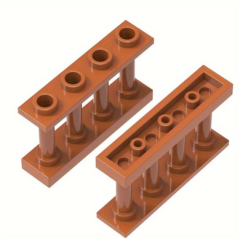 20PCS 1x4 Railing Castle Fence Building Block Accessories City Street View Figures Scenes Model Bricks Toy for Children