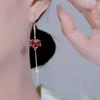 Luxus-luxe Rotes Ahornblatt Ohrhaken Hängeohrringe Lange Ohrringe für Damen