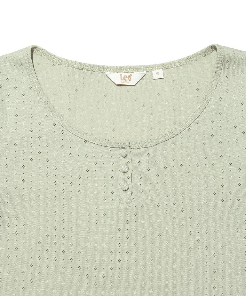 LEE Women'S Button-Up Punching T-Shirt Mint