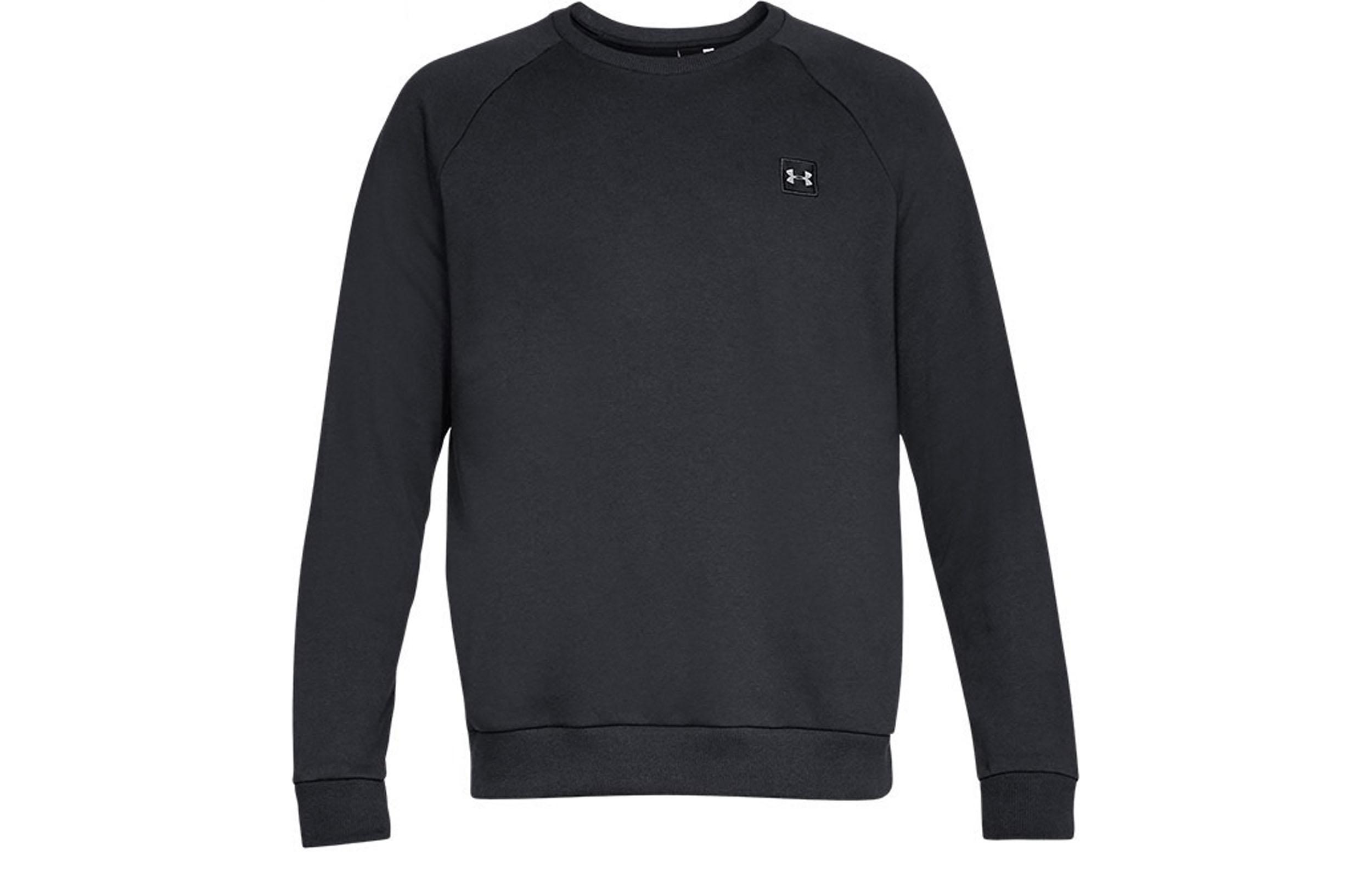 Under Armour Sweatshirts Men s Black Crew Neck Moderate Regular 1320738-001 S