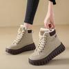 Large cotton shoes winter velvet thickened short boots sub-zero boots fur integrated snow boots