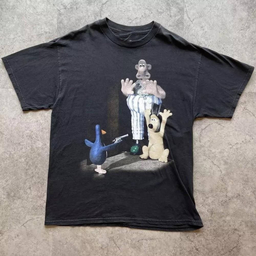 

Collection 90s Wallace and Gromit 1989 Movie TShirt S5XL Unisex T-Shirt S