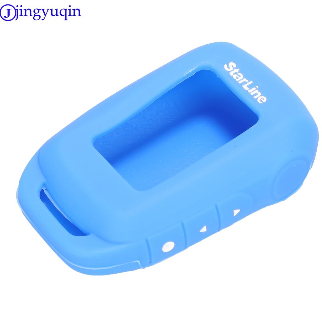 Jingyuqin Remote Silicone Keychain For Starline A92 / A94 / V62 / A62 / A64 Russian Two Way Car Alarm LCD Control