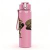 1PC Brain Boxing Challenge Cartoon 750ml Color Plastic Sports Water Bottle Leakproof Flip Straw Lid Suitable for Sports Office Home Use