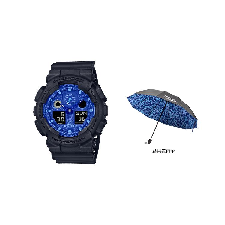 CASIO Men Liquid Crystal/Analog Dual Display Series Watch GA-100BP-1APR