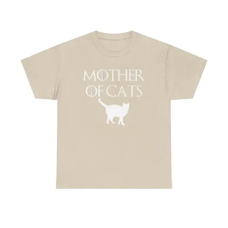 Mother Of Cats Funny T Shirt Cat Lover Kittens Heavy Cotton S разноцветный