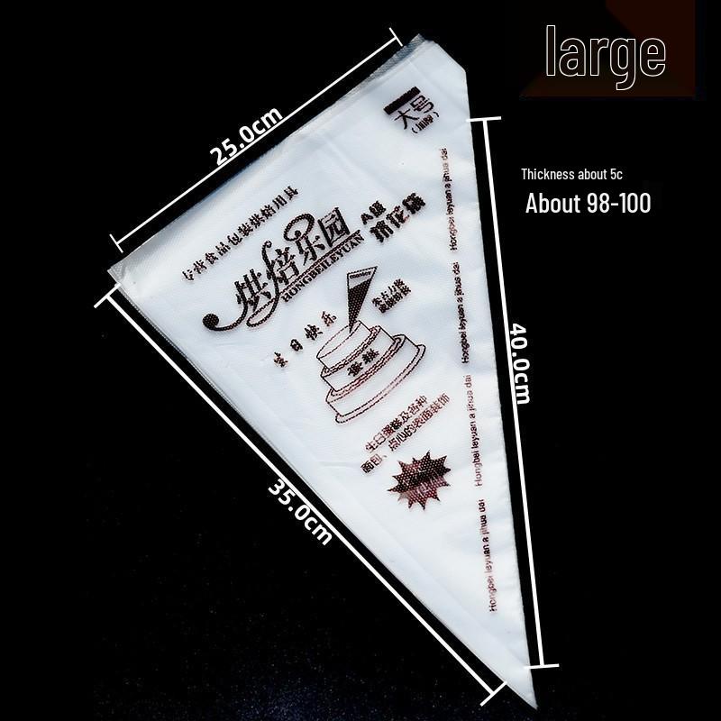 Thickened Disposable Piping & Icing Bags for Cream, Clay, Grout | Small, Medium, Large Sizes