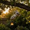 Solar Powered Patio Decorations Climbing Animal Light, Resin Statue with Lantern, Playful Garden Sculptures Hanging Light for Outdoor Yard Tree