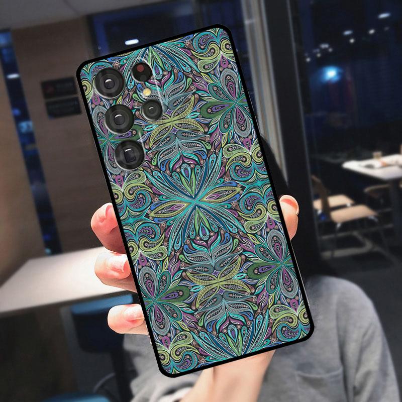 

Bohemian Style Cover For Samsung Galaxy S24 Ultra S25 S22 S23 Plus S20 S21 FE S9 S10 S23 FE Phone Case Galaxy S25
