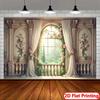 1Pcs Dreamy Garden Window View Landscape Decoration Background Spring Backdrop Decorations For Photo Studio Photo Booth Party