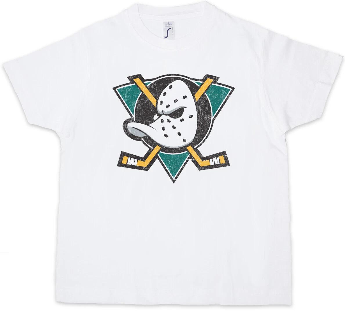 

DUCKS HOCKEY Kids Boys T-Shirt Symbol Sign Team The Mighty Logo Mask Bat- 140