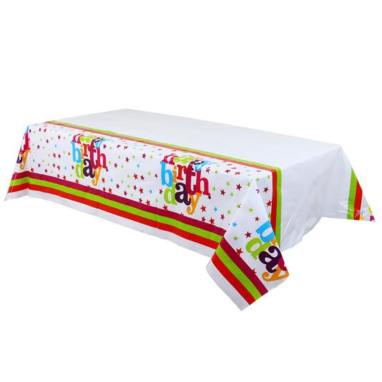 Bordduk Diverse mønstre Tørkbar Engangs Vanntett Flekkbestandig Dekorativ Plast Fotball Baseball Rugby Mønster Rektangulær Bordduk