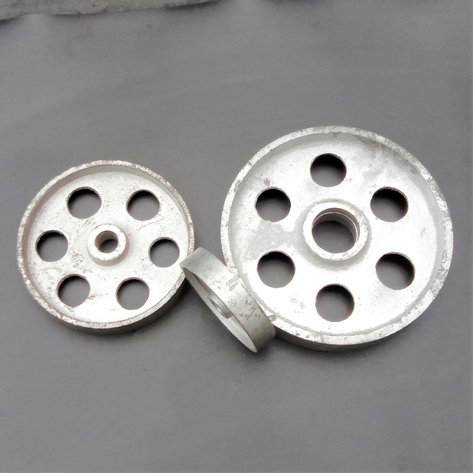Прочное полностью железное поворотное колесо-ролик 3-inch White Single Wheel (Flat) (12 holes)