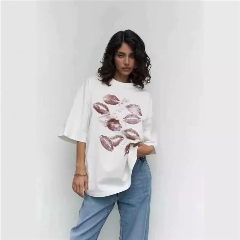 

Retro Versatile Summer Short Sleeve Cotton Streetwear T-Shirt XXL