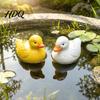 Landscaping Duck for Garden Pools Floating Resin Figurine Realistic Yellow Statue Simulation Animal Ornament Fish Tanks Outdoor Pond Garden Lawn,