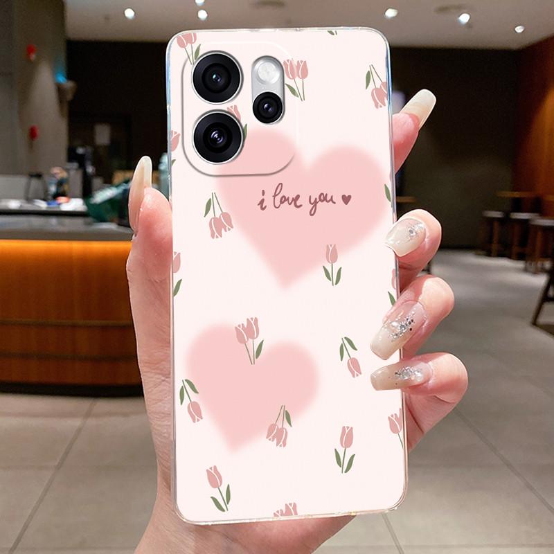For OPPO Reno 15F 5G Case CPH2801 Clear Fashion Butterfly Flower Soft TPU Silicone Cover For OPPO Reno15 F Reno 15 FS Phone Case