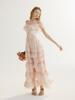 Sinseuden Clay Tiered Off-Shoulder Long Dress