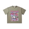 260 GSM Double Yarn 32 Count 100% Cotton Demon Slayer V31 Akaza Print Unisex Heavy Cotton T Shirt