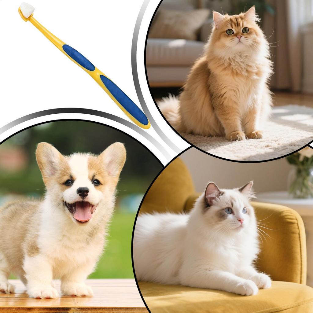 Cat Toothbrush Teeth Cleaning Tool Dog Toothbrush for Hygiene Health Bad Breath Puppy Kitten Senior Small Large Breed Pet