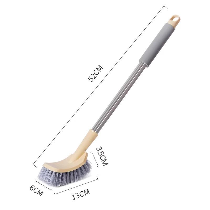 Brosse de Toilette Suspendue à Long Manche et à Poils Doux avec Éponge