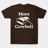 Men Black Print T-shirt More-Cowbell No-Cut Transfer Paper Print Cotton Tshirt