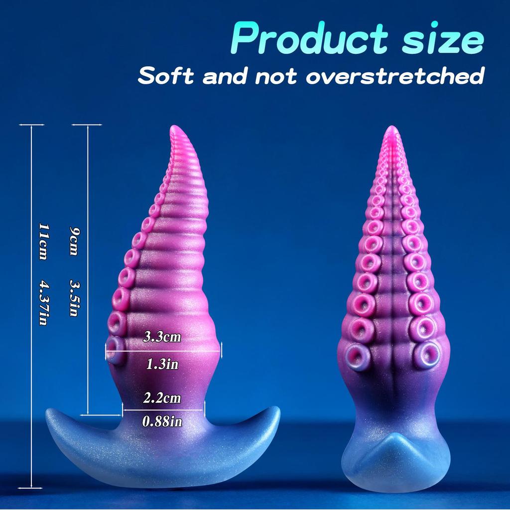 New Unique-Shape Anal Plug: Soft Silicone Wearable "Phantom Dragon" Anchor-Style Realistic Phallus – Adult BDSM Toy