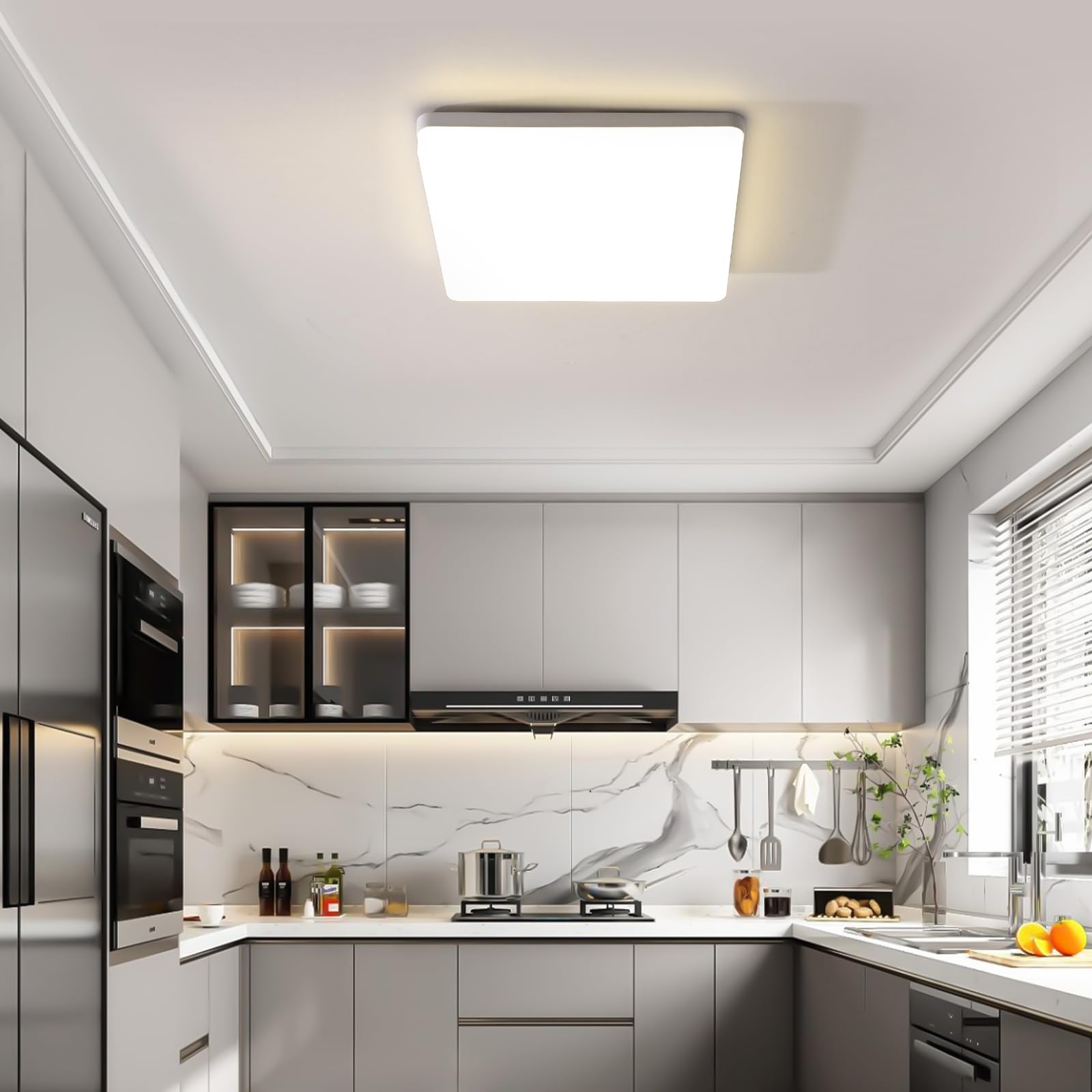 Plafoniera LED Moderna Da Soffitto - 605x105mm, 5W 400Lm, Luce Bianca Calda 3000K Per Cucina E Soggiorno