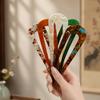 Acetate U Shaped Hair Pin for Women French Twist Hair Fork Tortoiseshell Bun Stick Korean Vintage Updo Hair Accessories for Buns