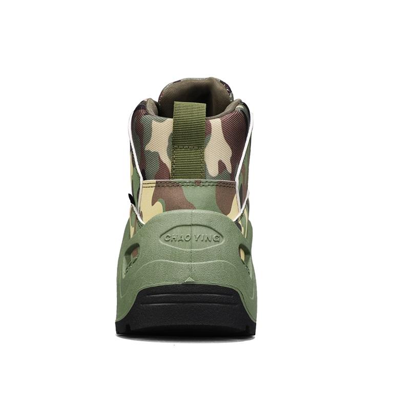 Neue warme High-Top-Herrenstiefel für Herbst und Winter, wasserdichte Motorradstiefel, rutschfeste Wanderstiefel für den Außenbereich, grüne Kampfschuhe