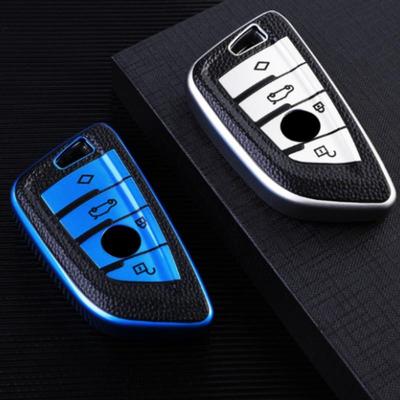 Leren autosleutelhoes voor F20 G20 G30 X1 X3 X4 X5 G05 X6 X7 G11 F15 F16 G01 G02 F48 Beschermhoeshouder Accessoires