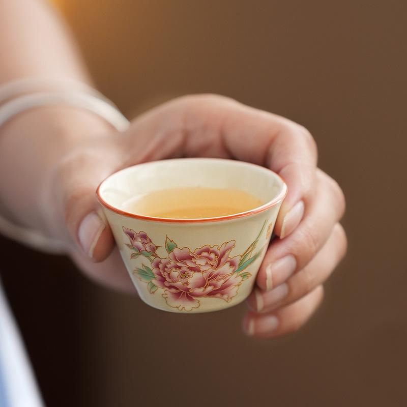 National tide high-value Ru kiln kung fu tea set brewing teapot teacup household light luxury high-end tea utensils