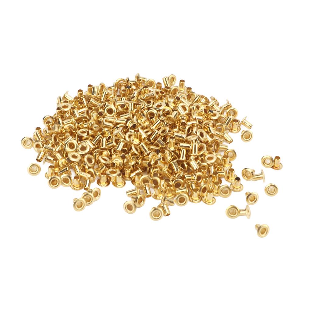 500 Pcs Hollow Rivets DIY Through Hole Brass Decorative Hollow Rivets Copper Air Eye