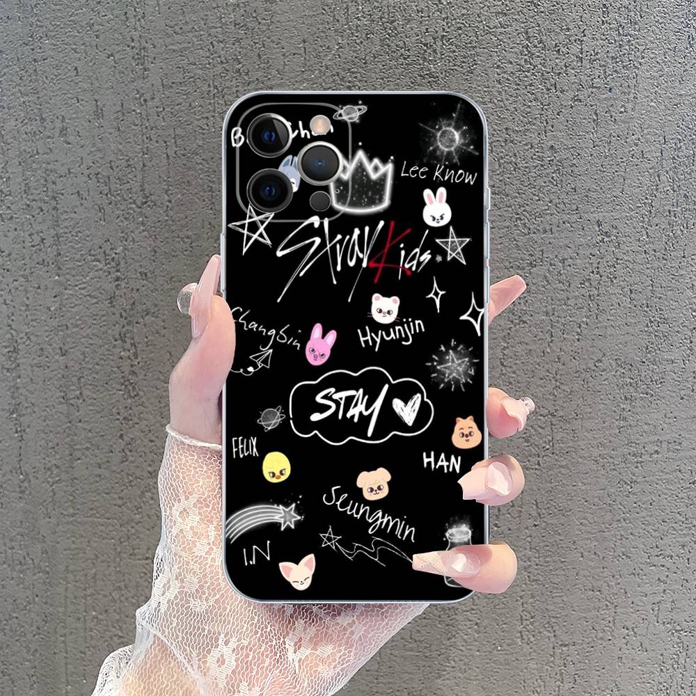 Kpop S-Stray K-Kids Transparent Phone Case For IPhone 17 Air 16 Pro Max 15 14 13 12 11Plus Shockproof Cover
