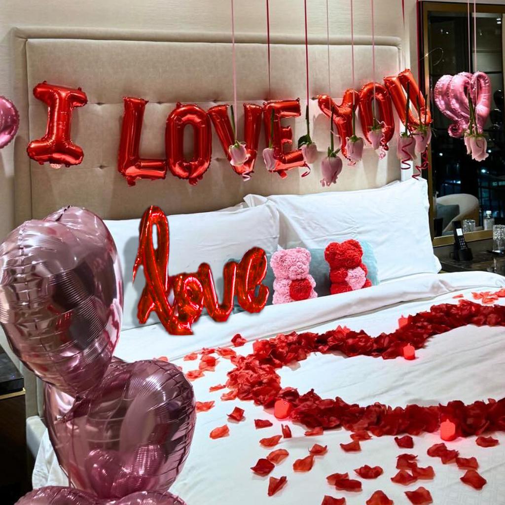 Ich liebe dich Banner Dekoration Ballons, Geeignet für die Hochzeitssaison, Verlobung, Brautgeschenke, Muttertag