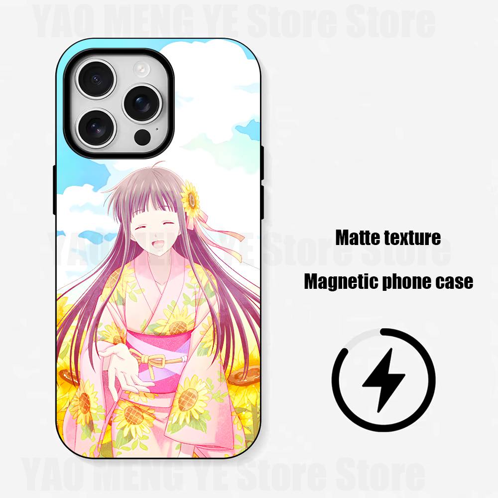 

Fruits B-Basket Frosted Silicone For Phone Case For Iphone 11,12,13,14,15,16,17 Pro Max XS Wireless Charge Magnetic Bumper Cover iPhone15promax