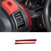 2PCS Real Carbon Fiber Car Dashboard Decoration Strip Stickers For Jaguar F-Type 2013-2022 Car Interior Accessories