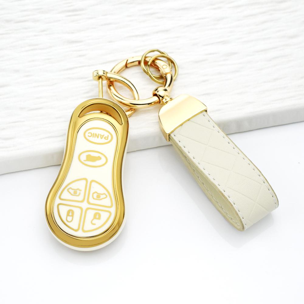 Soft TPU Car Key Fob Case for Dodge Ram Jeep Cherokee Chrysler Voyager Cruiser Dakota Anti-Scratch Remote Key Cover Keychain