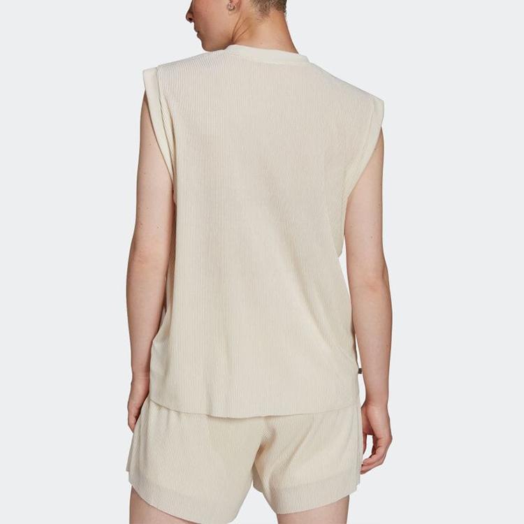 Adidas Solid Color Casual Sports T-Shirt Women Tops White HE4956