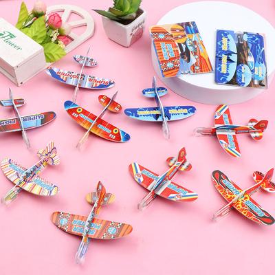 20pcs/bag Gliders Planes Foam Assemble Airplane Toys Kids Birthday Gifts Party Favors Children School Prizes Goodie Fillers