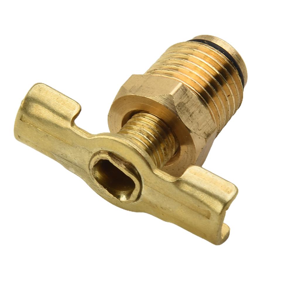 1Pc Brass Air Compressor Drain Valve 1/4" BSP-Thread with T-Handle for Tank Tap and Blowdown Cock