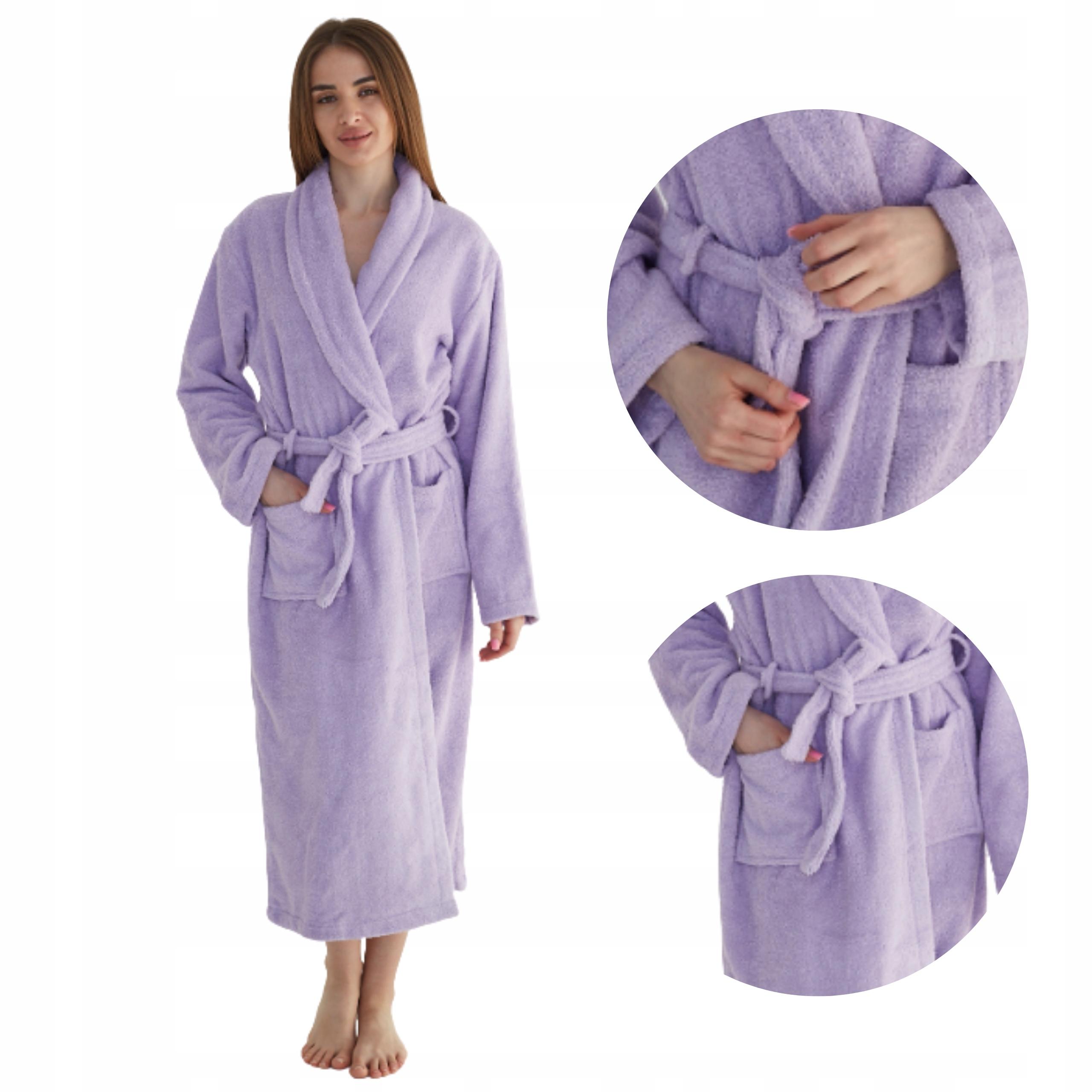 Women`S Terry Dressing Gown, Warm, 100%