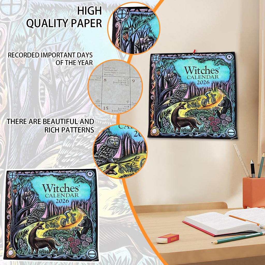 Kalender Mystisk Kreativ Hengende Veggkalender Heksete Gave Hjemmedekorasjon