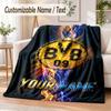Personalisierte Flanelldecke Borussia Dortmund Aufdruck Warm Gemütlich Decke Zuhause Sofa Bettwäsche
