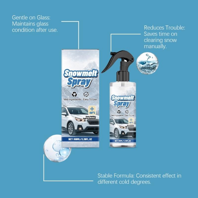 Fast Acting 100ml Ice Removal Sprayer Prevents Frosts Formation On Vehicle Glass And Refrigerator Surfaces