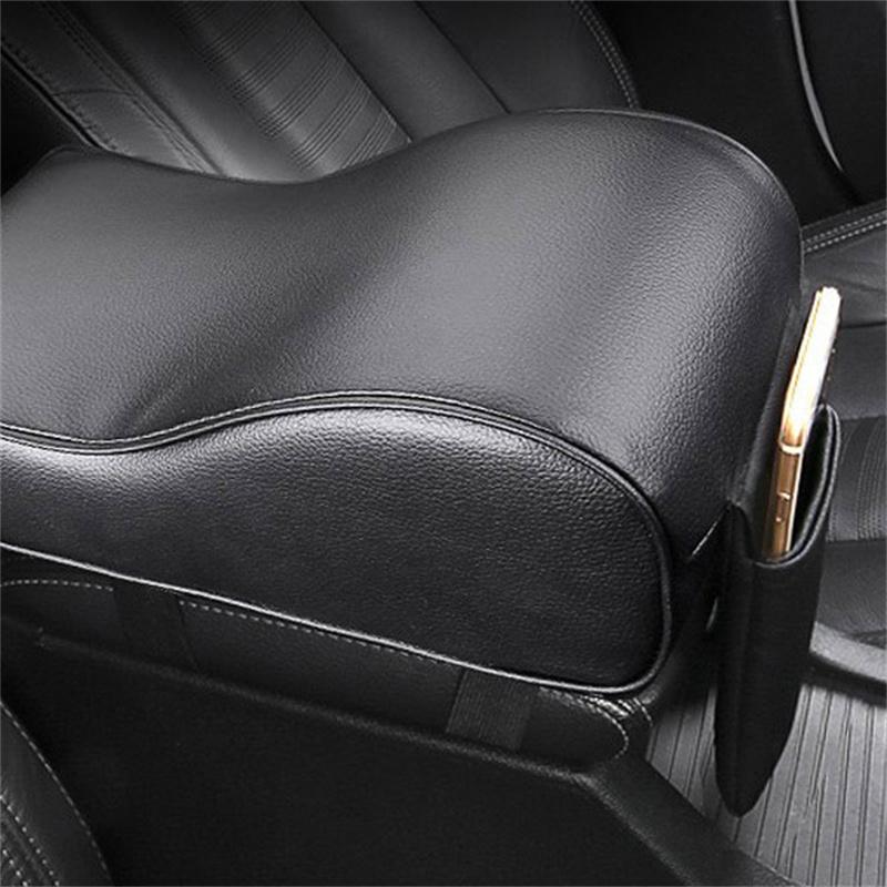 

Car Armrest Cushion Center Memory Foam Console Armrest Pillow With Mobile Phone Holder Storage Bag Car Armrest Box Mat Pad чёрный