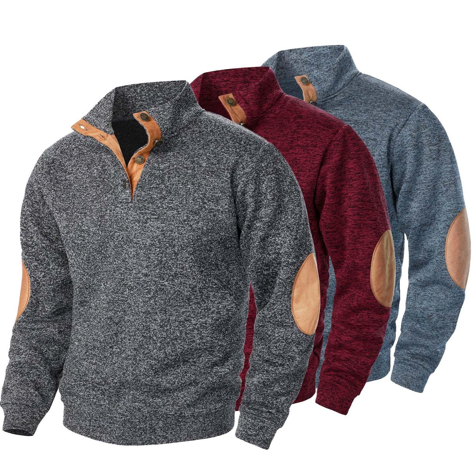 

И зимний мужской трикотажный свитер на молнии с длинными рукавами и тонким бархатным верхом, костюм-тройка XL винный