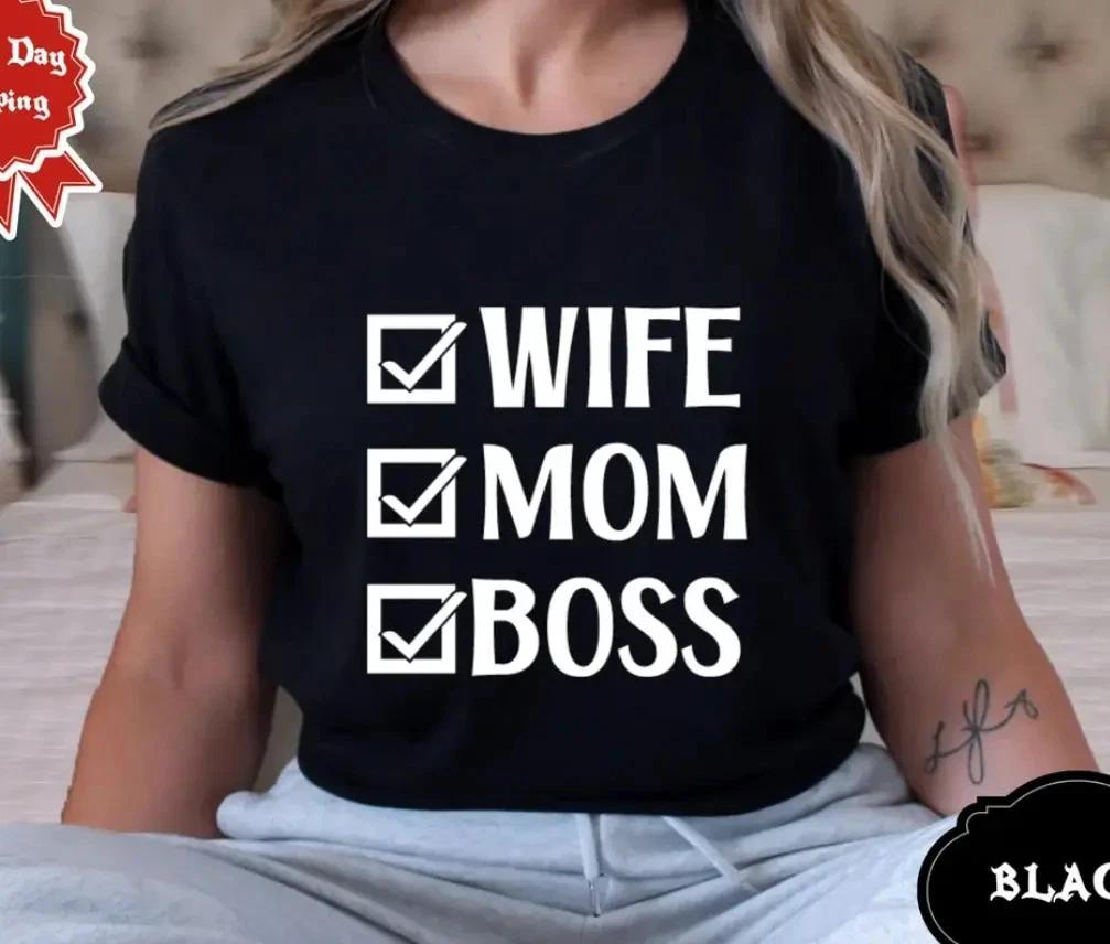 Wife Mom Boss Shirt, Funny Mom Shirt, Sarcastic Mum Shirt, Gift For Wife S