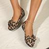 Elegant Leopard Print 1pc Women's Handmade Bow Wedge Heel Pumps Suitable for Outdoor Home Leisure Vacation
