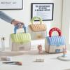 Color Block Soft Makeup Travel Bag - Large Capacity Portable Handbag