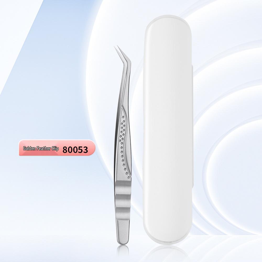 Stainless Steel Curved & Straight Tip Tweezers for Eyelash Grafting & Blackhead Removal